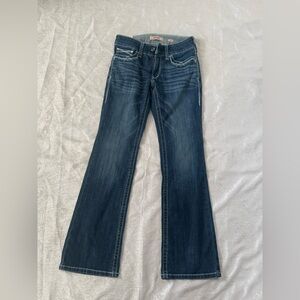 Ariat Dark Blue Flared Jeans with Contrast Stitching